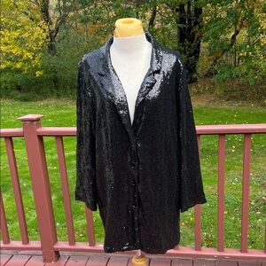 New! Zara woman XL Black Sequin blazer/jacket.